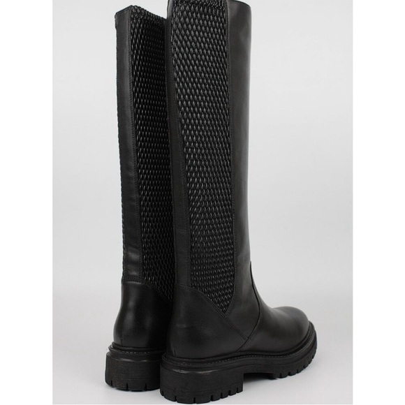 Geox Black Iridea Lug Sole Boots Sz 37 - Picture 5 of 9